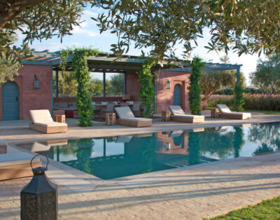 Villa Angela gardens, views, luxury in Marrakech, Morocco